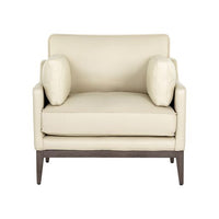 Sunpan Mackenzie Armchair - Astoria Cream Leather