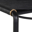 Sunpan Riz Stool - Black / Tan Leather