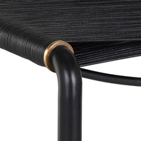 Sunpan Riz Stool - Black / Tan Leather