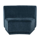 Sunpan Jaclyn Modular Armless Chair in Danny Dusty Blue / Egypt Light Grey-Danny Medium Grey