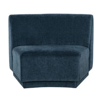 Sunpan Jaclyn Modular Armless Chair in Danny Dusty Blue / Egypt Light Grey-Danny Medium Grey