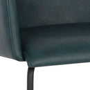 Sunpan Hensley Dining Armchair in Dark Teal / Dawn Grey / Hazelnut / Mina Warm Grey