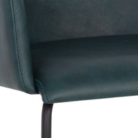 Sunpan Hensley Dining Armchair in Dark Teal / Dawn Grey / Hazelnut / Mina Warm Grey