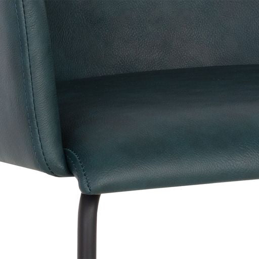 Sunpan Hensley Dining Armchair in Dark Teal / Dawn Grey / Hazelnut / Mina Warm Grey