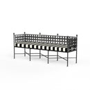 Sunset West Provence Wrought Iron Garden Bench with Cushion