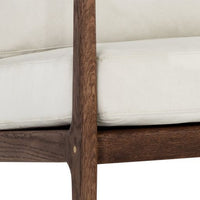 Sunpan Gilmore Lounge Chair  Black - Black Leather / Walnut - Vienna Cream