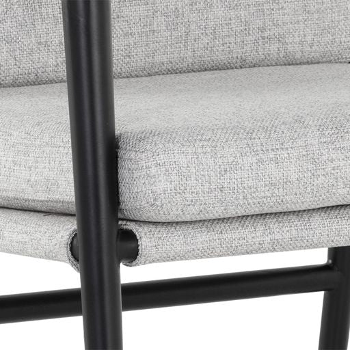 Sunpan Meadow Dining Armchair - Vault Fog / Heather Ivory Tweed