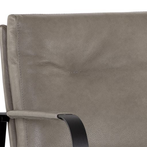Sunpan Sterling Lounge Chair Missouri Mahogany Leather / Missouri Stone Leather