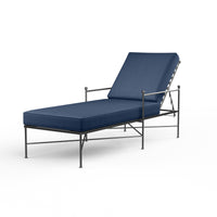 Sunset West Provence Wrought Iron Chaise Lounge with Cushion
