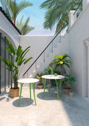 Lagoon Chloe Garden Table With White Stand (ø90cm, 35.4") 1 Pc / Set
