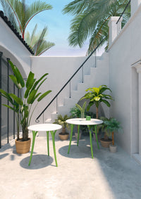 Lagoon Chloe Garden Table With White Stand (ø90cm, 35.4") 1 Pc / Set