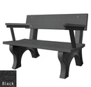 Polly Products Landmark Backed Bench With Arm