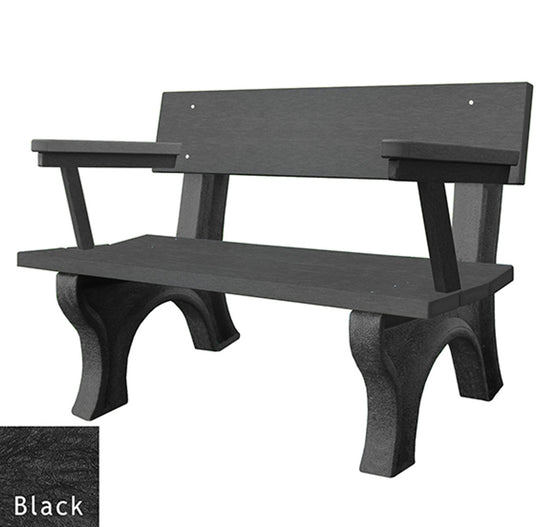 Polly Products Landmark Backed Bench With Arm