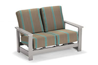 Telescope Casual Leeward Marine Grade Polymer Deep Cushion Loveseat with Hidden Motion