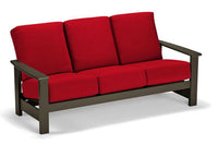 Telescope Casual Leeward Marine Grade Polymer Deep Cushion Three-Seat Sofa With Marine Grade Polymer Arms