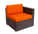 BFM Seating Aruba Left / Right Arm Corner Sofa Section Java Wicker - No Cushions