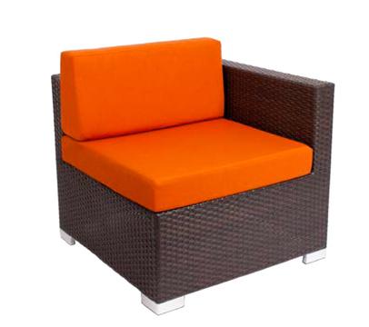 BFM Seating Aruba Left / Right Arm Corner Sofa Section Java Wicker - No Cushions
