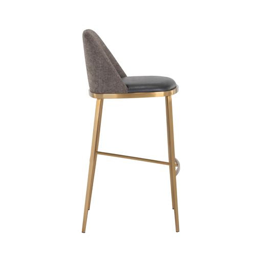 Sunpan Dover Barstool in Bravo Portabella-Sparrow Grey / Napa Stone-Polo Club Stone