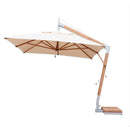 Bambrella Levante 2.5 x 3.5m (8.5 x 11.5) Rectangle Side Wind Bamboo Cantilever Umbrella