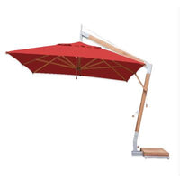 Bambrella Levante 3.0 x 4.0m (10 x 13) Rectangle Side Wind Bamboo Cantilever Umbrella