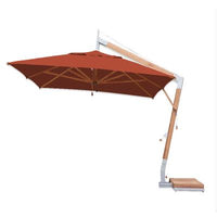 Bambrella Levante 3.0 x 4.0m (10 x 13) Rectangle Side Wind Bamboo Cantilever Umbrella