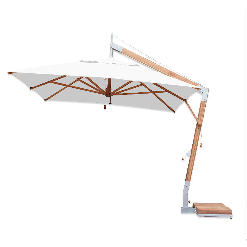 Bambrella Levante 2.5 x 3.5m (8.5 x 11.5) Rectangle Side Wind Bamboo Cantilever Umbrella