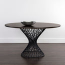 Sunpan Madeira Dining Table Ebony Brown / Grey Marble in 54''