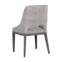 Sunpan Estrada Dining Chair in Light Grey Oak - Mainz Cream / Naya Check Light Grey