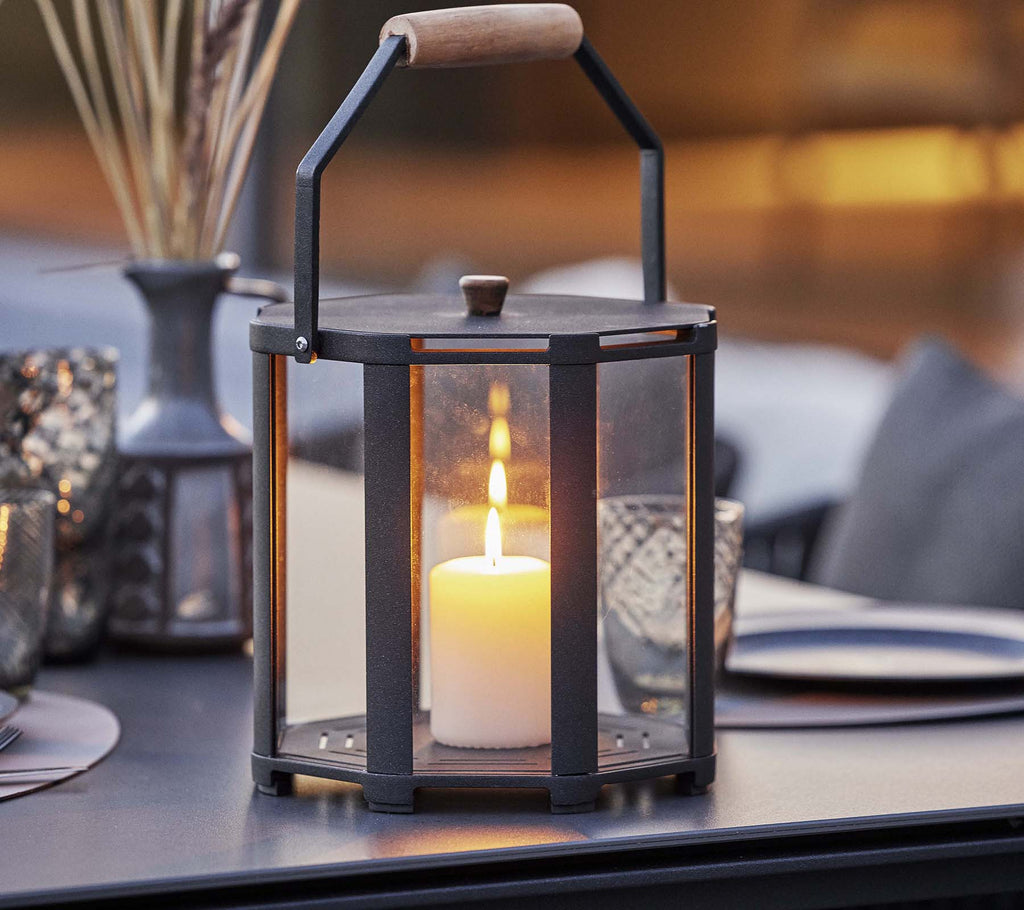 Cane-Line Lightlux Lantern with Teak Handle Mini