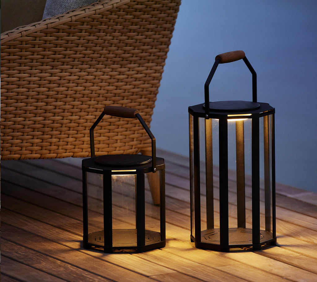 Cane-Line Lightlux Lantern with Teak Handle Small