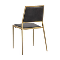 Sunpan Odilia Stackable Dining Chair Bravo Cream / Bravo Portabella - Set of Two