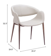 Zuo Modern Limay Dining Chair Beige & Walnut