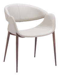 Zuo Modern Limay Dining Chair Beige & Walnut