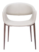 Zuo Modern Limay Dining Chair Beige & Walnut
