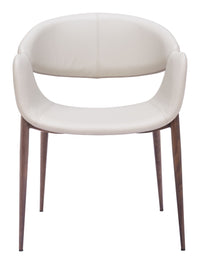 Zuo Modern Limay Dining Chair Beige & Walnut