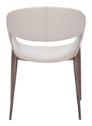 Zuo Modern Limay Dining Chair Beige & Walnut