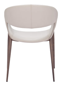 Zuo Modern Limay Dining Chair Beige & Walnut