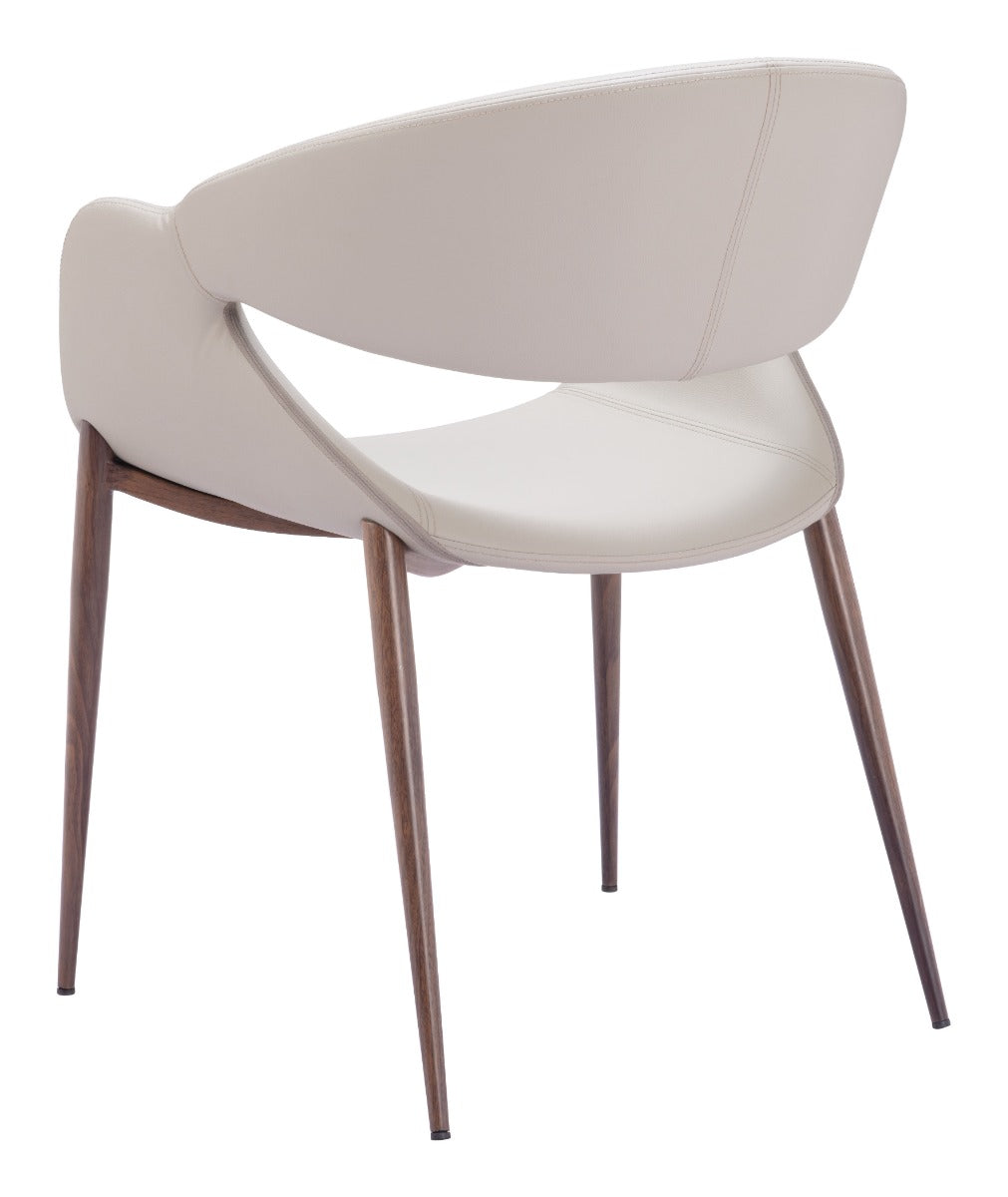 Zuo Modern Limay Dining Chair Beige & Walnut