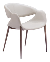 Zuo Modern Limay Dining Chair Beige & Walnut