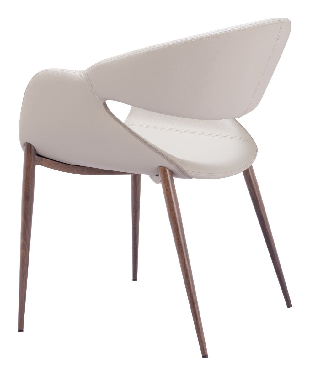 Zuo Modern Limay Dining Chair Beige & Walnut