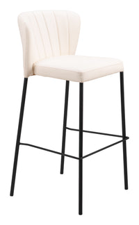 Zuo Modern Linz Barstool in Cream/Gray