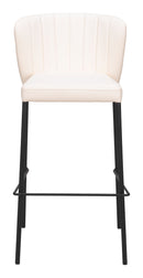 Zuo Modern Linz Barstool in Cream/Gray
