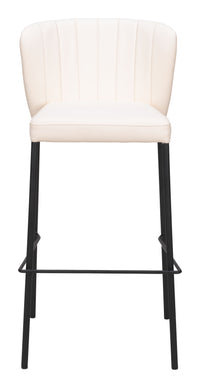 Zuo Modern Linz Barstool in Cream/Gray