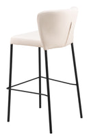 Zuo Modern Linz Barstool in Cream/Gray