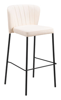 Zuo Modern Linz Barstool in Cream/Gray
