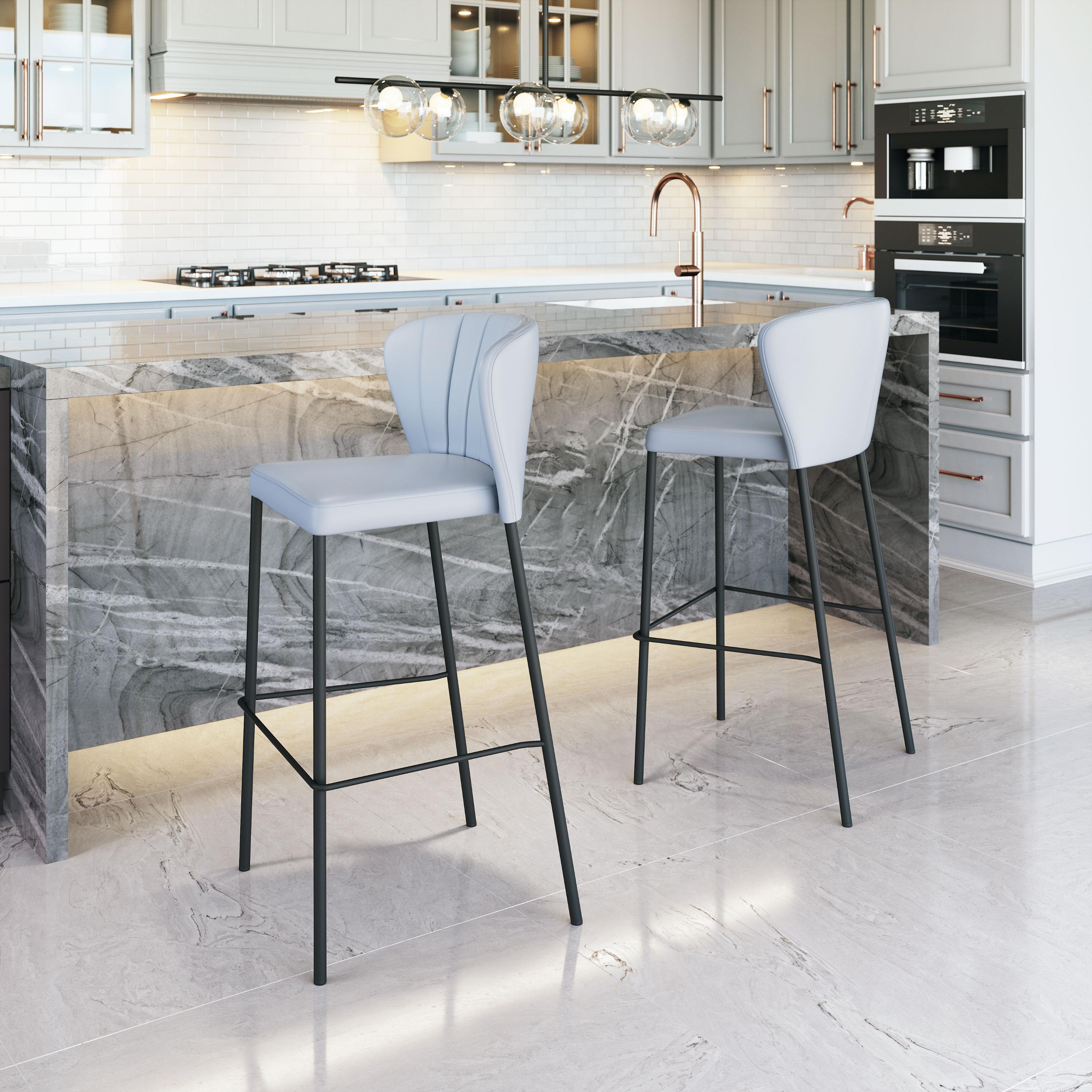 Zuo Modern Linz Barstool in Cream/Gray