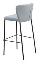 Zuo Modern Linz Barstool in Cream/Gray