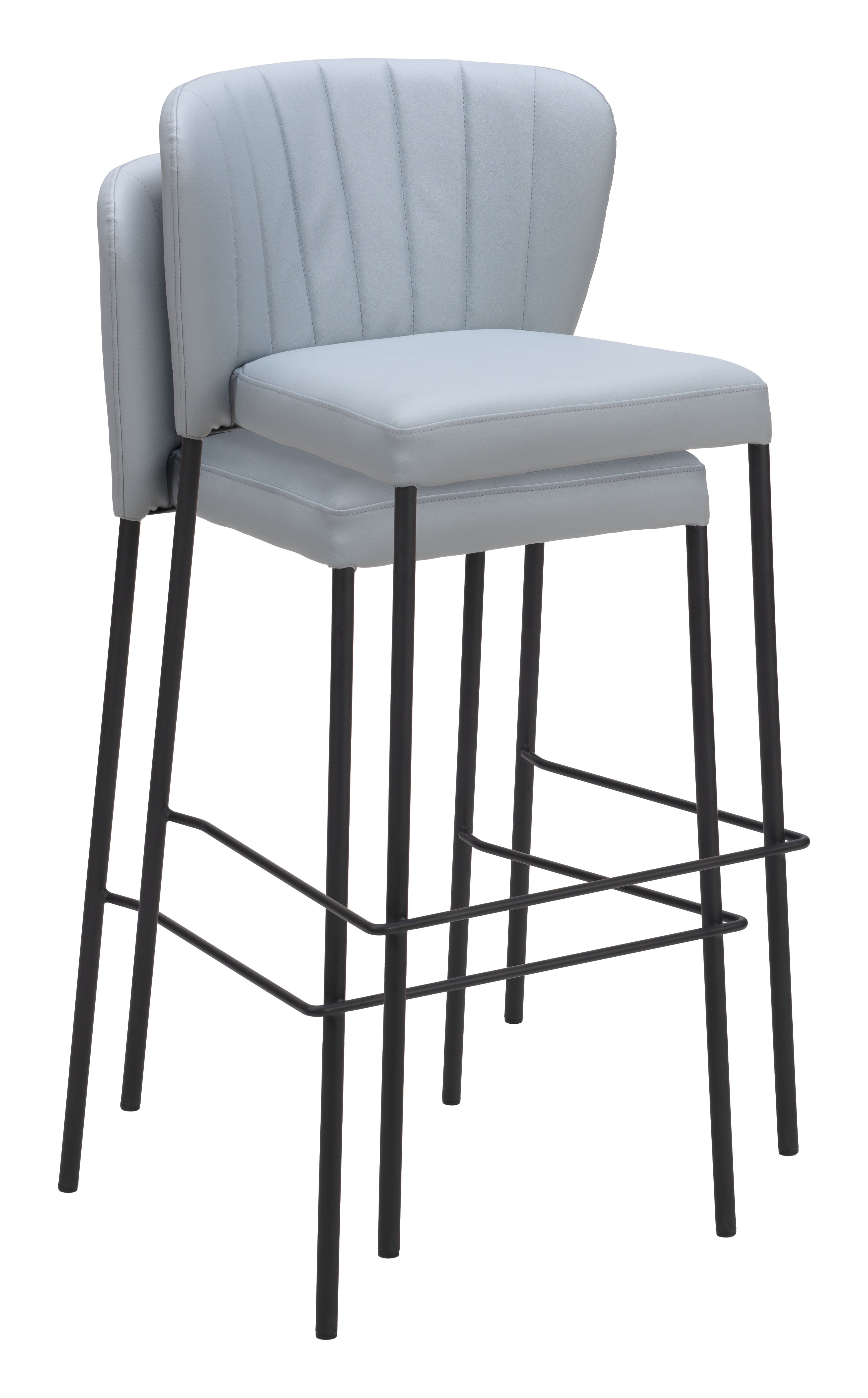 Zuo Modern Linz Barstool in Cream/Gray