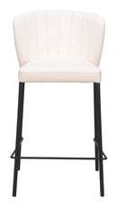 Zuo Modern Linz Counter Stool in Cream/Gray
