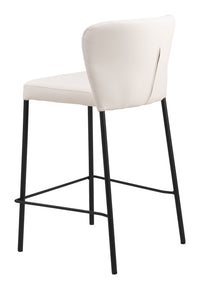 Zuo Modern Linz Counter Stool in Cream/Gray